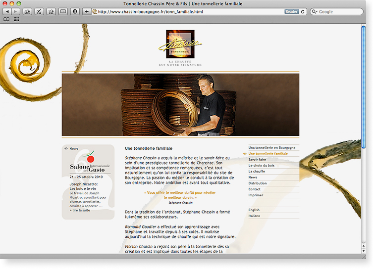 Tonnellerie Chassin Père & Fils | Webdesign